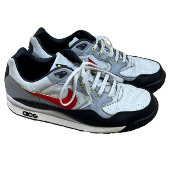 NIKE‎ ACG AIR WILDWOOD PLATINUM RED MEN'S SNEAKERS SIZE 8 - Picture 1 of 9